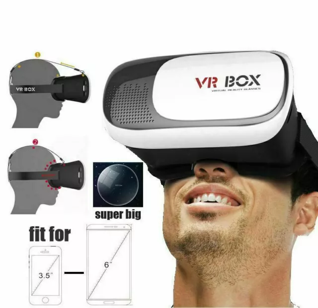 3D VR BOX Virtual Reality Glasses Goggles Helmet Headset Goggles Smart Phones 3