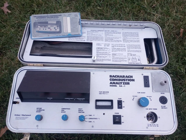 Original Bacharach CA-1 Combustion Analyzer Kit Complete 1978