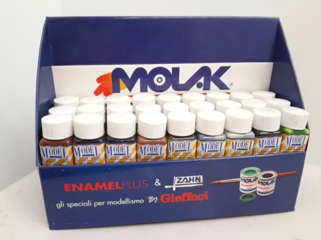Kit Présentoir Couleurs Molak 30 ML Acrylique Brillant Mat Acrylic Paint