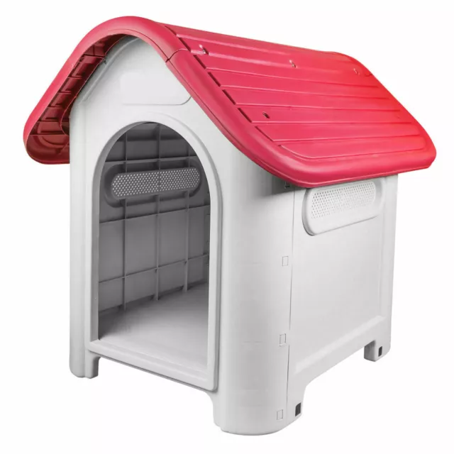 Nuevo Mascota PERRO Perrera GATO Casa Impermeable Interior Exterior Animal Refugio Rojo