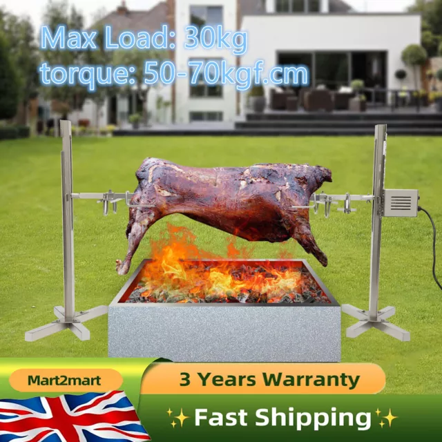 Spit Roast Hog Roaster Machine Tripod Rotisserie Pig Chicken Grill Rod Bbq Motor