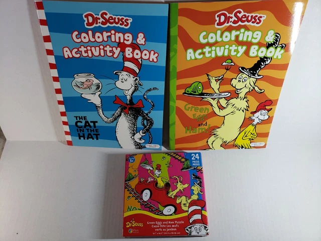 DR SEUSS CAT In Hat Color Activity Book Green Eggs And Ham Book 