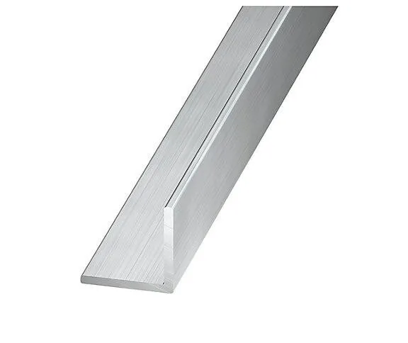 Profilo angolare effetto argento alluminio uguale a forma di L, (L) 2,5 m (L) 30 mm