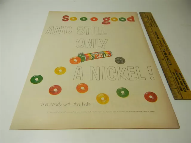 Vintage 1950s Life Savers Candy Print Ad 5G4