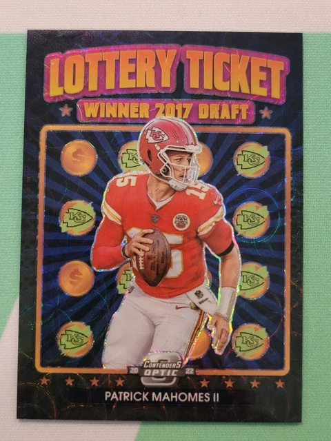 Patrick Mahomes 2022 Panini Contenders Optic Lottery Ticket Black Scope #'d 6/25