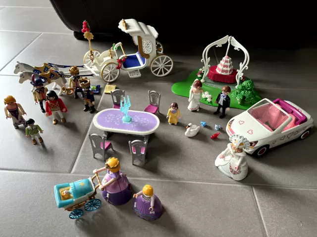 Lot Playmobil Mariage - Les Maries - Carosse