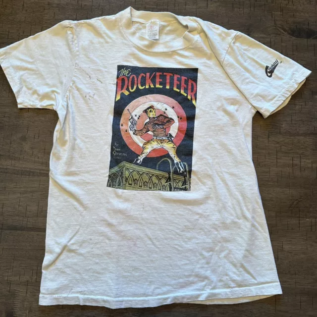 1982 Vintage ROCKETEER Shirt Graphitti Designs Medium Dave Stevens
