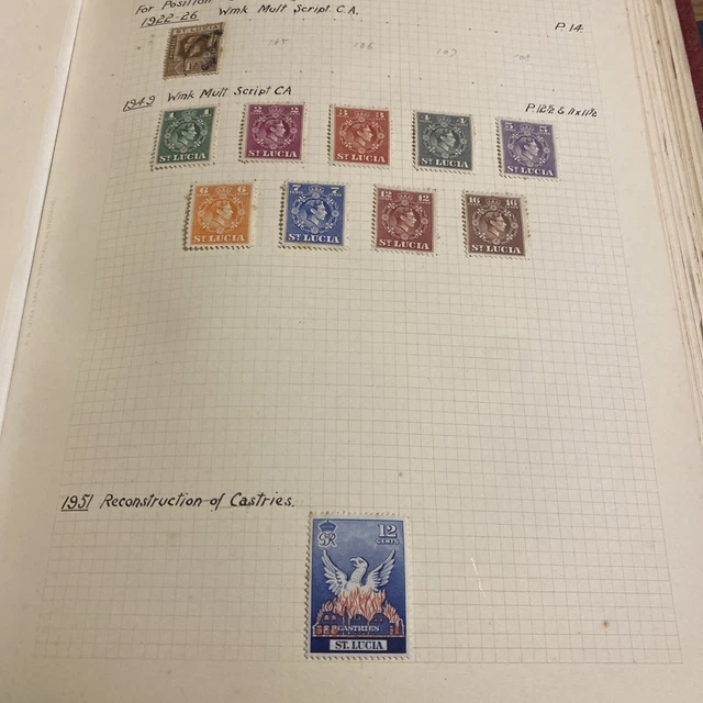 Sainte Lucia Collection Sur Feuille 1922/1953 Neufs */oblitérés Cote ++++