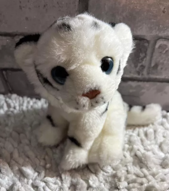 Wild Republic White Tiger Plush Soft Toy Blue Eyes Boo 8”