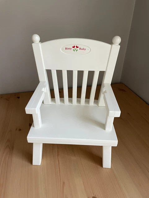 American Girl Bitty Baby Doll Chair White Red Floral American Girl Bitty Baby Doll Chair White Red Floral