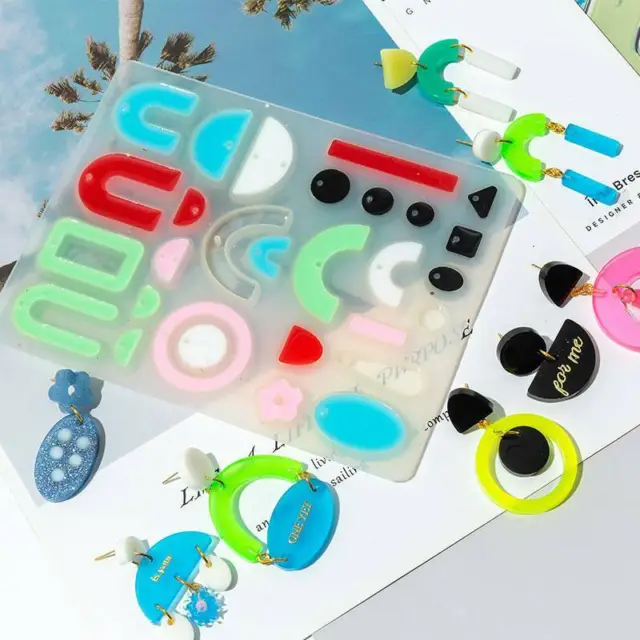 Silicone Resin Mold Jewelry Pendant Earring Mould DIY Making Epoxy