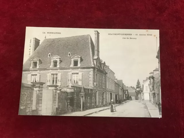CPA Normandy N63 Beaumont le Roger Beaumont le Roger Old Hotel Rue de Bernay