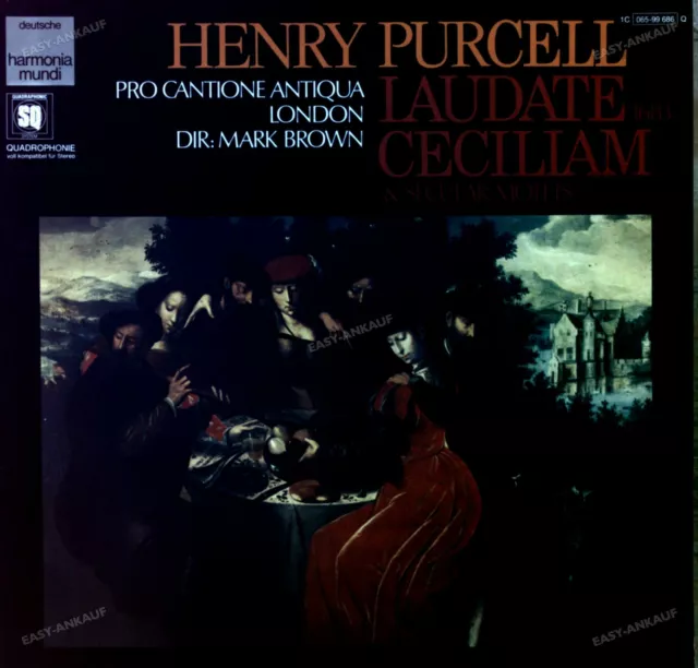 Purcell, Pro Cantione Antiqua - Laudate Ceciliam 1683 & Secular Motets LP .