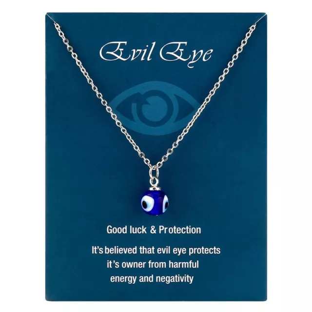 Lucky Blue Evil Eye Beads Pendant Necklace Women Men Turkish Amulet Jewelry Gift