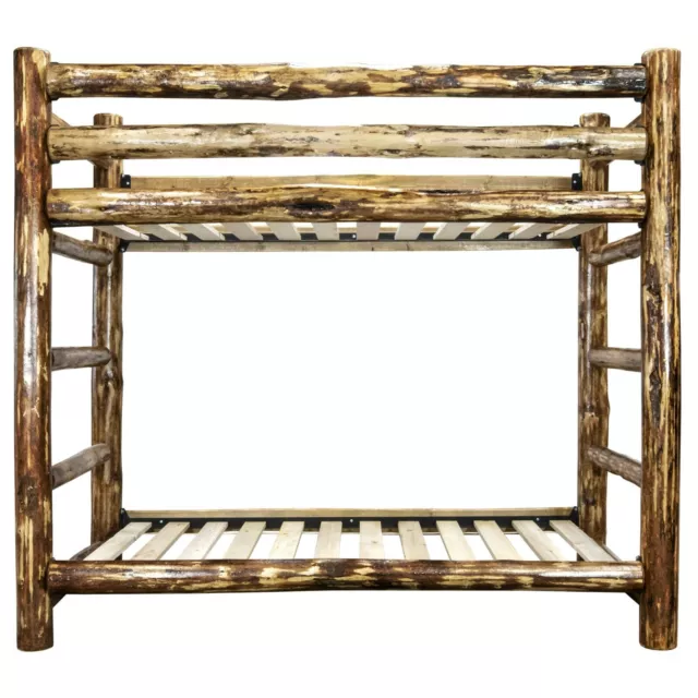 Rustic Log BunkBed TWIN SIZE Amish Made Bunk Beds Western Lodge  Furniture 3