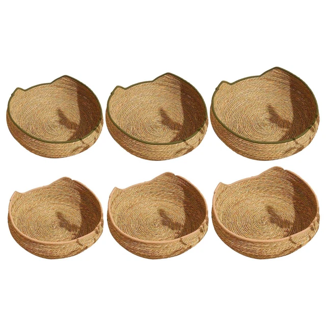 Cat Scratch Mat Hand Woven Grinding Claw Summer Breathable Cat Bed Basket for
