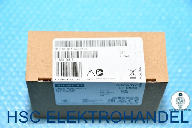 Siemens 6ES7138-4FA05-0AB0 SIMATIC ET 200S Digital Input Module 4/8 F-DI DC 24V