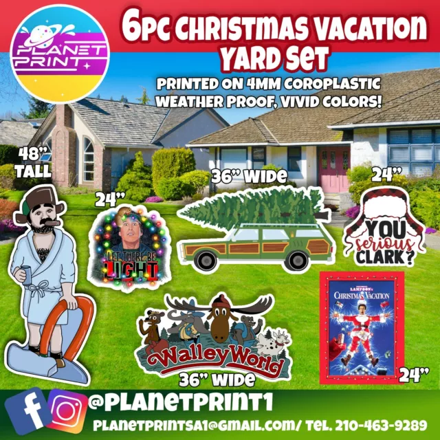 Christmas Vacation Yard Signs Decoration Set