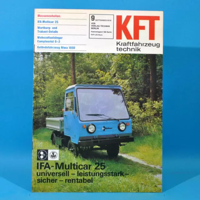 DDR KfT Kraftfahrzeugtechnik 9 1978 Multicar 25 Camptourist 6-2 MZ Robur Niwa 46