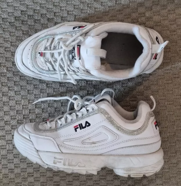 Girls fila trainers size 4 hotsell