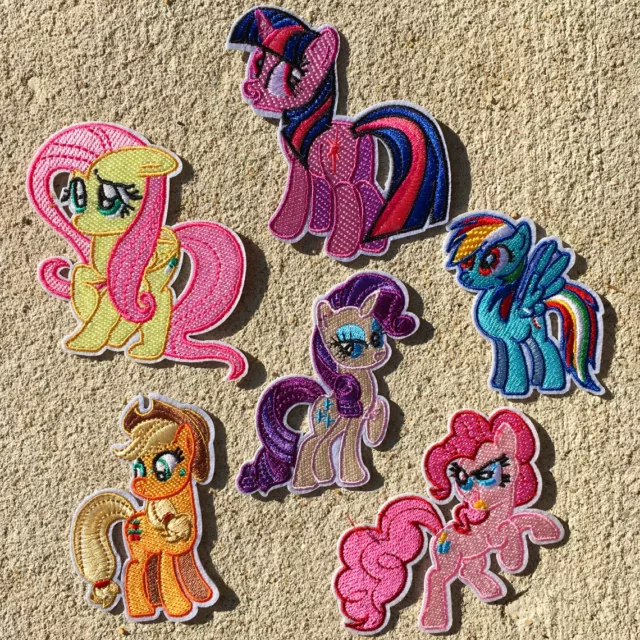 1pc My Little Pony Pinkie Iron On Patch Rainbow twilight Rarity applejack #1045