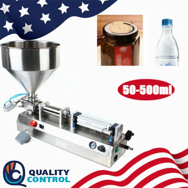 110V Electric Bottle Filler Single Head 500ml Automatic Liquid Filling Machine