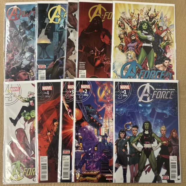 A-Force #1 - 5 Complete Run Volume 1 & 2 Marvel Comic Book Secret Wars Tie-In