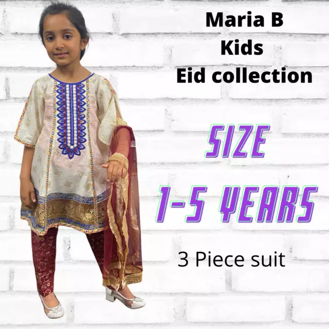 Girls Kids Eid Collection Pakistani inspired by Maria B Wedding Dress Indian