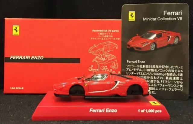 Kyosho Ferrari Enzo Rojo 1/64 Escala Minicar Colección VII Memorial De 10000