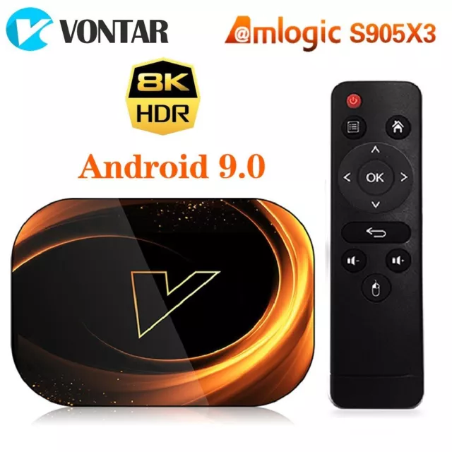 VONTAR X3 Amlogic S905X3 Smart TV Box Android 9.0 Wifi BT AV1 Media Player 1000m