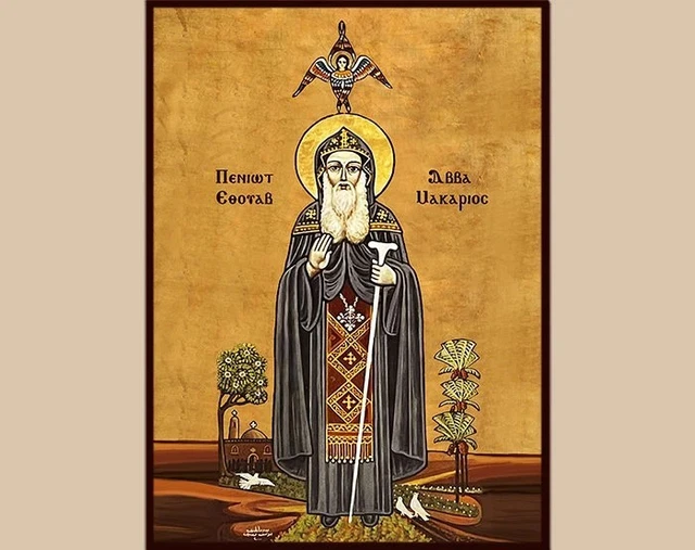 COPTIC ORTHODOX ICON -St. Macarius the Great, Abo Makar £26.31 ...