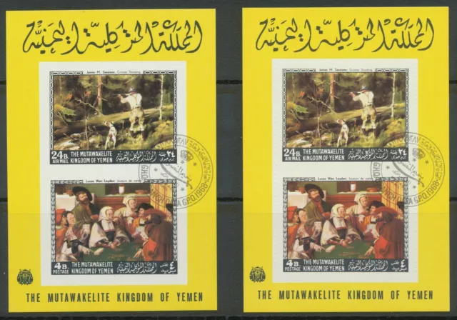 KINGDOM OF YEMEN 1968 paintings by American and European masters 24 B. + 4 B.