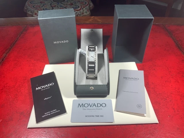 Movado Elliptica GTS 84-H5-1431-A03 Orologio da Donna con Diamanti