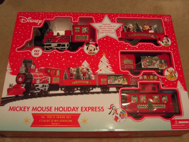 Disney Mickey Mouse Holiday Express Collectors Edition Train Set Series 1 NIB