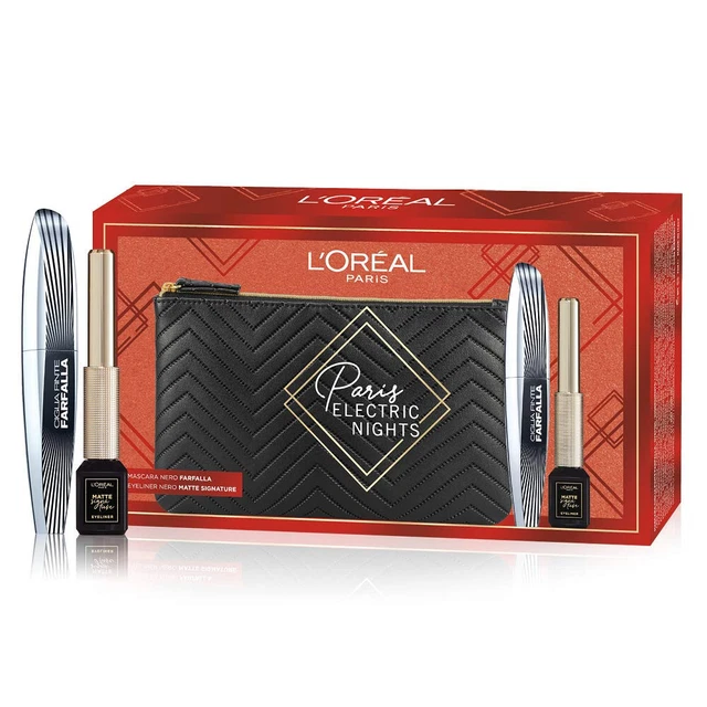 L'OREAL PARIS ELECTRIQUE Nights Mascara + Eyeliner Noir Cadeau Boîte