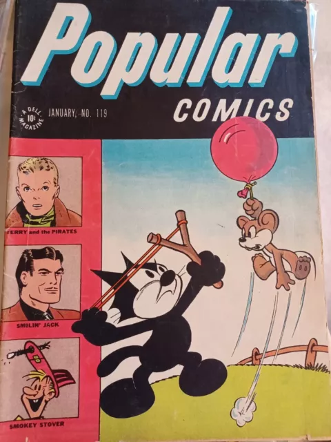 Popular Comics #119 1946 Terry And The Pirates Caniff Felix The Cat Pat Sullivan