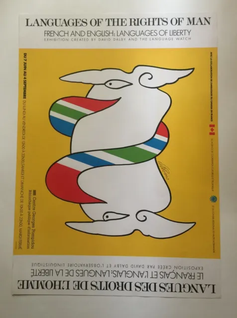 Vittorio Fiorucci Poster-LANGUAGES OF THE RIGHTS OF MAN-Offset-1988
