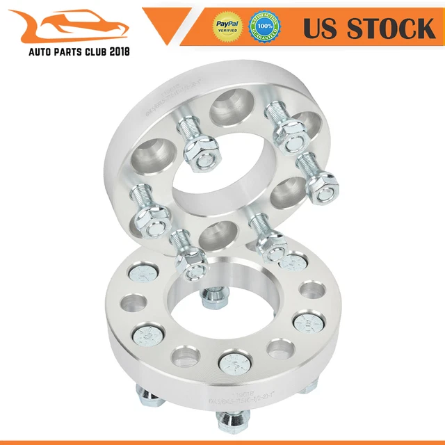 4 SILVER WHEEL spacers silver 6x4.5 1/2" studs 1" (25mm) for Dodge Viper Dakota $62.40 - PicClick