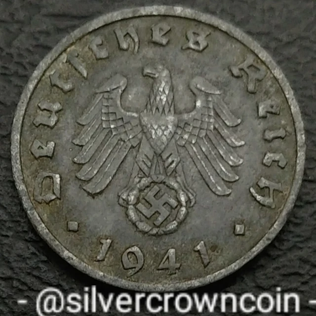Germany 3d Reich 1 Reichspfennig 1941 B. KM#97. One Cent coin. Vienna mt Pfennig