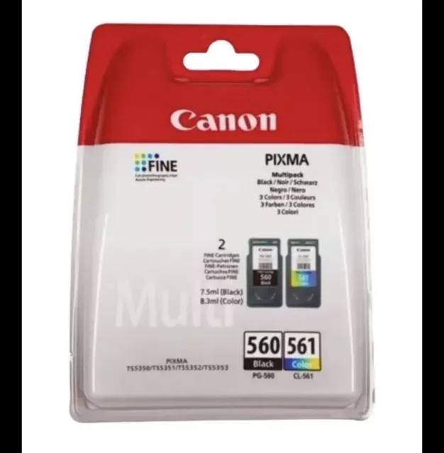 Canon PG-560 / CL-561 Ink Cartridge Combo Pack