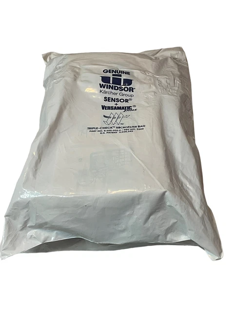 10 PACK Genuine Windsor Sensor Versamatic Plus Triple-Check Vacuum Bags 5300