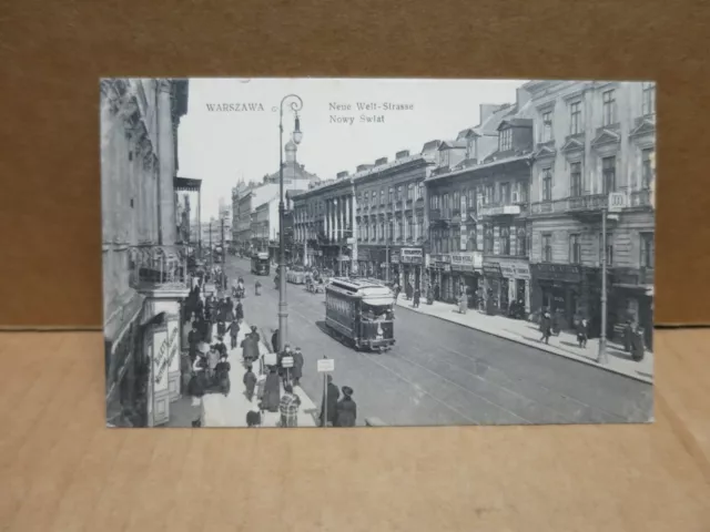 WARSZAWA VARSOVIE (Pologne) Nowy  Swiat tramway électrique animation