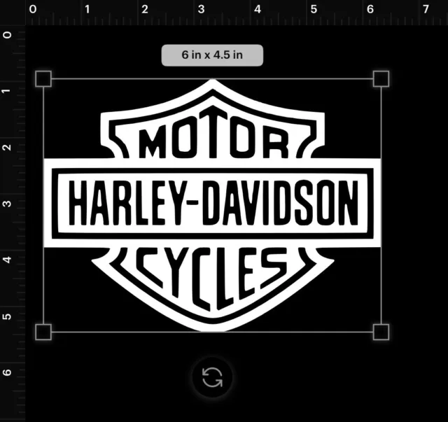 Harley-Davidson 6” Logo Decal Motorcycle Chopper Vinyl Sticker WHITE