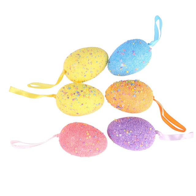 6 Pcs Uovo Di Pasqua Ornamento Bianco Home Decor Bambino Decorare