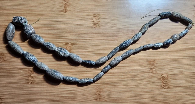 strand old granite gneiss sfrican stone beads dogon mali