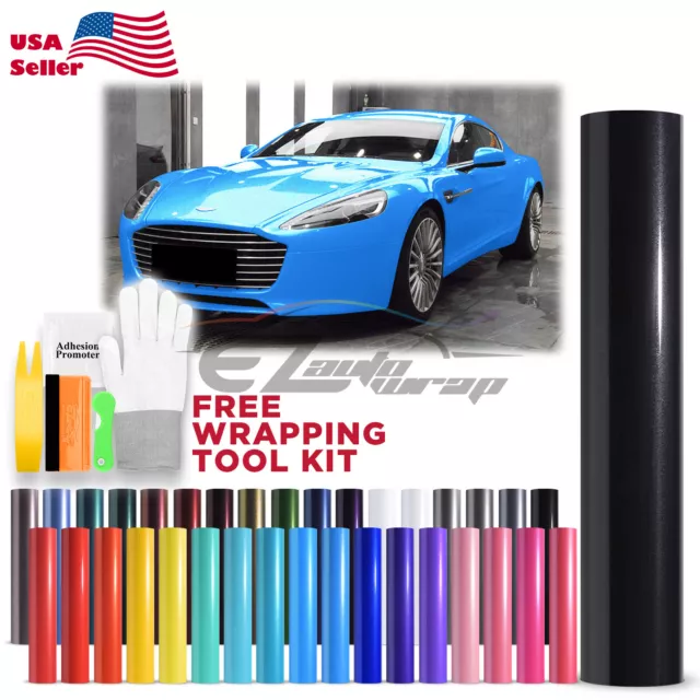 Premium Super Gloss Metallic Vinyl Car Wrap Sticker Decal Bubble Free Sheet Film