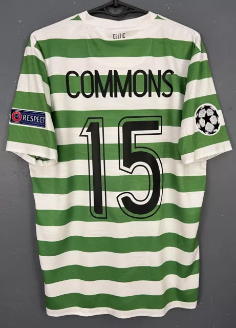 Men's Fc Celtic 2012/2013 Cris Commons Uefa Soccer Football Shirt Jersey Size M