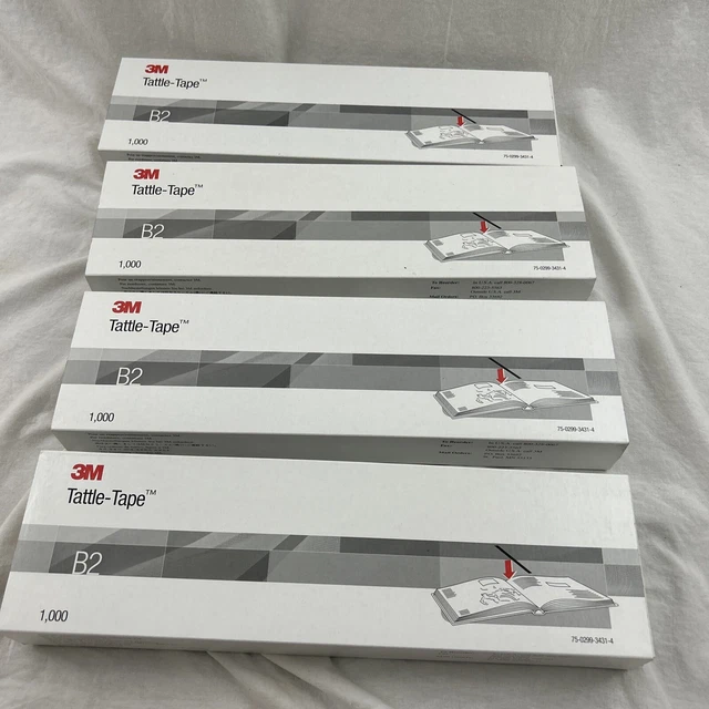 3M TATTLE TAPE B2  Library Book Security Strips 4 Full Boxes 1 Partial