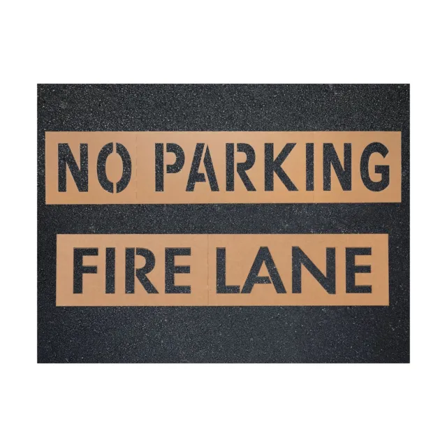 4 inch FIRE Lane & NO Parking Word Stencil for Painting Parking Lots & Curbs ...