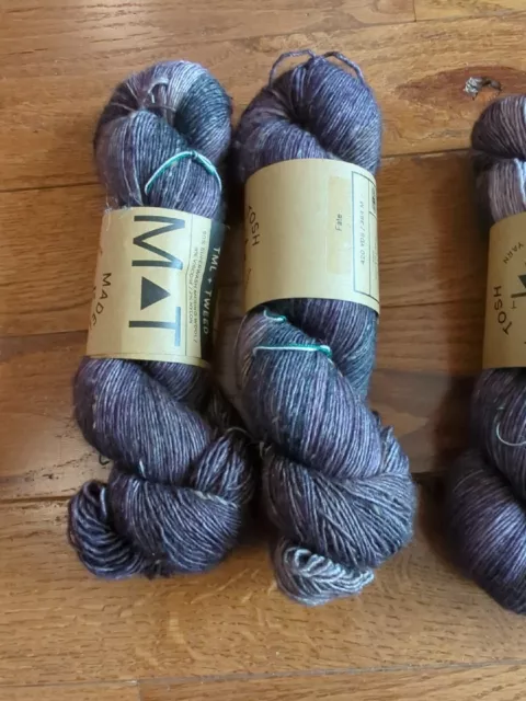 Madelinetosh TML tweed set of 2; 420yds fingering 90/8/2 SWmerino/viscose/nylon